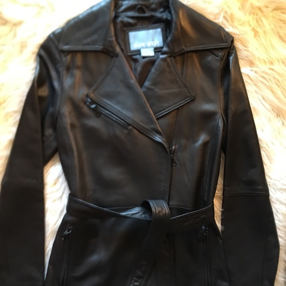 Nine West classy, 100% Soft, Leather Coat - Picture 1 of 6